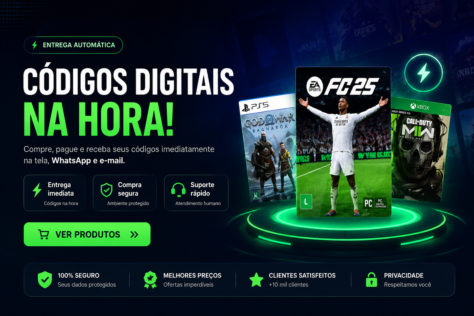 Códigos digitais na hora